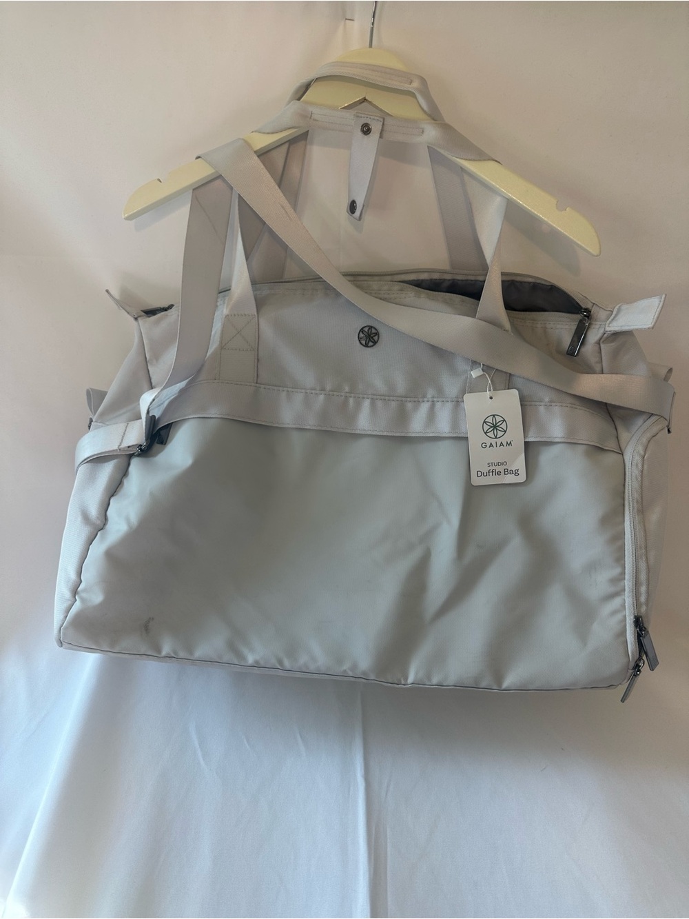 Gaiam Light Gray Duffle Bag for Women